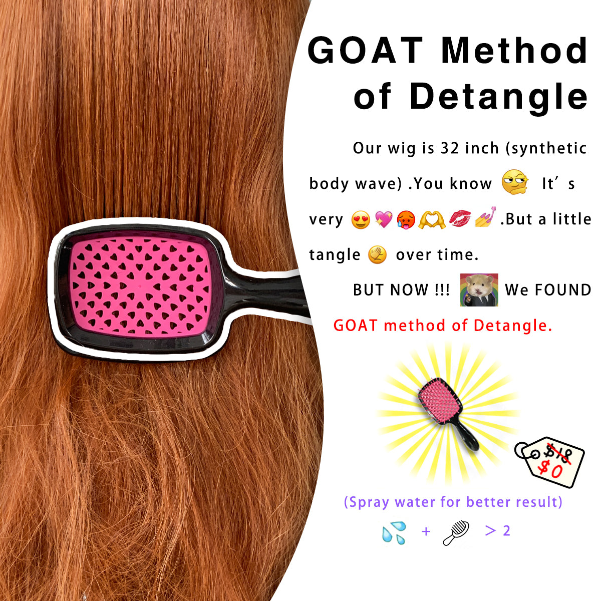 LOVSOUL Glueless Ginger Orange Wig Pre-Plucked Pre-Cut Wear And Go Synthetic 13x6 Layered Long Body Wave HD Lace Frontal Wig Beginners Friendly 32inch