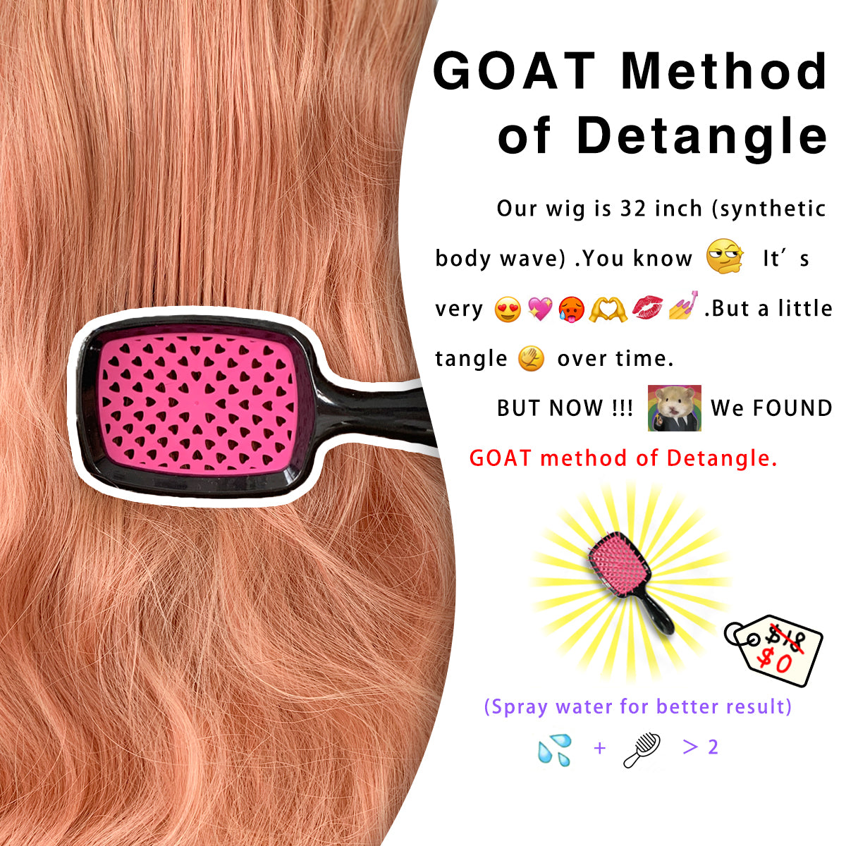 LOVSOUL Pink Blonde Wear And Go Pre-Plucked Rose Gold Synthetic 13x6 Layered Voluminous Long Body Wave HD Lace Frontal Wig No Glue 32inch