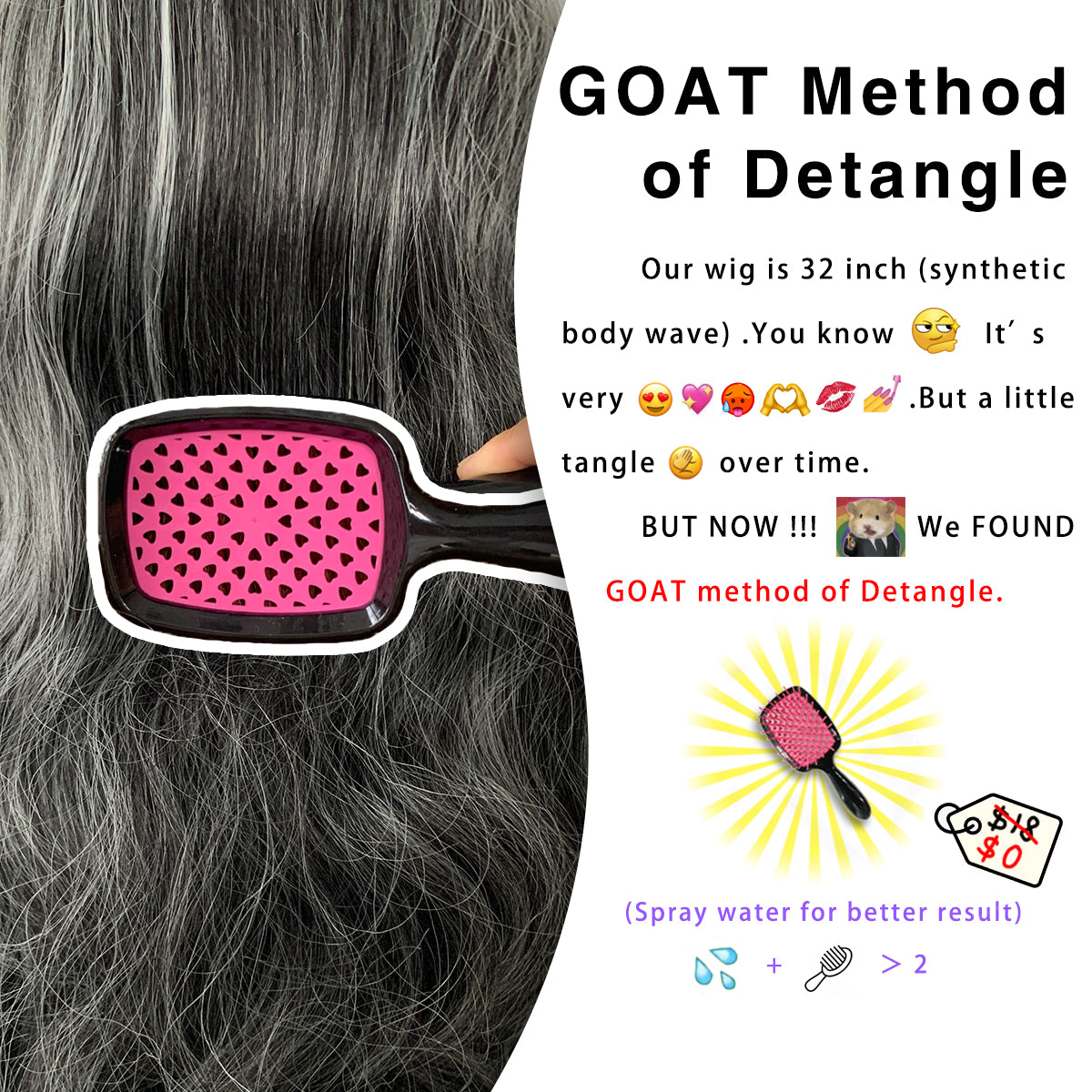 LOVSOUL Highlight Glueless Wear And Go Pre-Plucked Black And White Skunk Stripe Synthetic 13x6 Layered Voluminous Long Body Wave HD Lace Frontal Wig No Glue 32inch