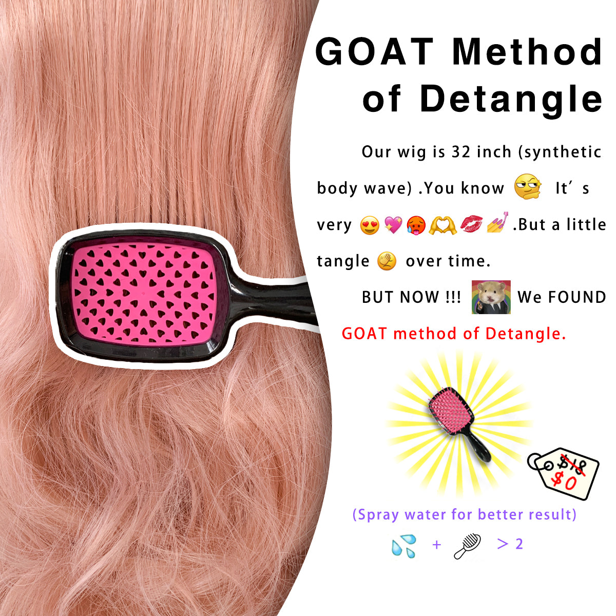 LOVSOUL Pink Glueless Wear And Go Synthetic 13x6 Layered Voluminous Long Body Wave HD Lace Frontal Wig Pre-Plucked No Glue Cosplay Beginners Friendly Pestel Pink 32inch