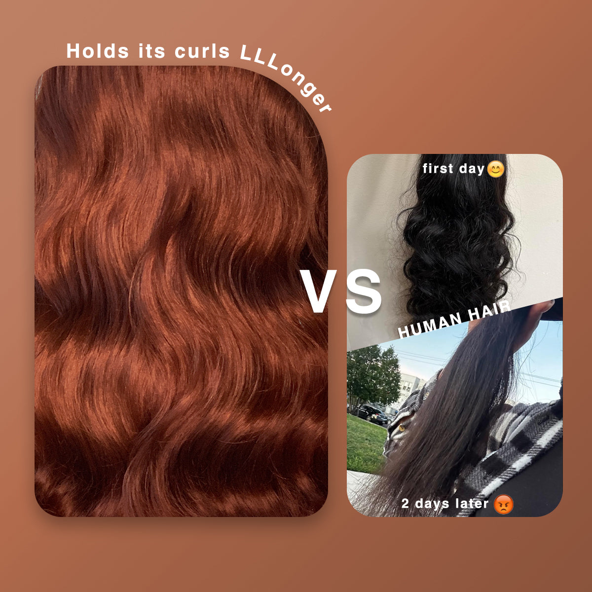 LOVSOUL Reddish Brown Glueless Wear And Go Synthetic 13x6 Layered Voluminous Long Body Wave HD Lace Frontal Wig Pre-Plucked No Glue Beginners Friendly 32inch