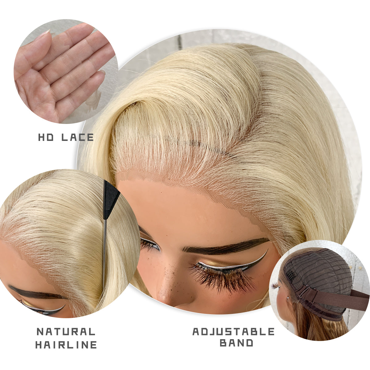 LOVSOUL Blonde 613 Glueless HD Lace Wear And Go Synthetic 13x6 Layered Voluminous Long Body Wave Lace Frontal Wig Pre-Plucked No Glue Cosplay For Black Women 32inch