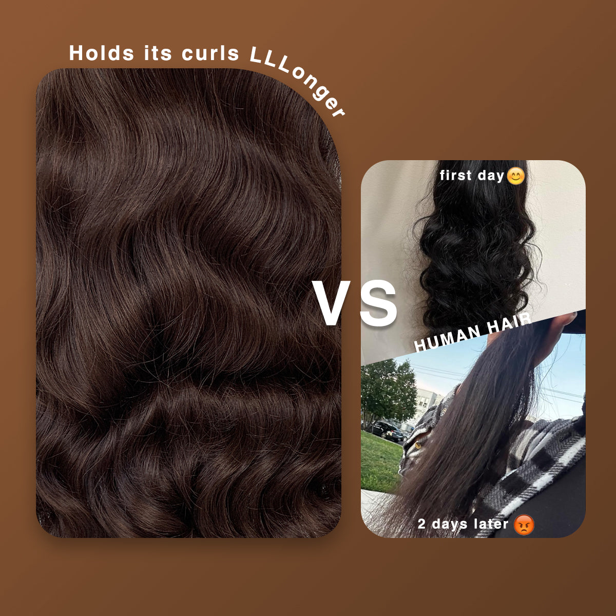 LOVSOUL Dark Brown Glueless Wear And Go HD Lace Synthetic 13x6 Layered Voluminous Long Body Wave Lace Frontal Wig Pre-Plucked No Glue Beginners Friendly 32inch
